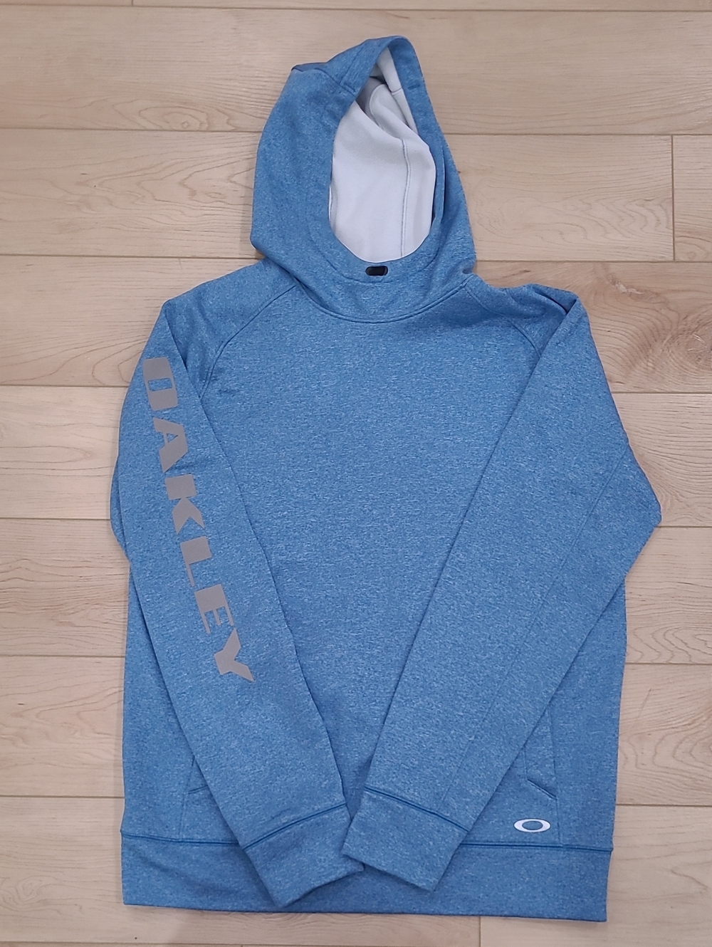 2015 Oakley Men's Heather Blue Crewneck Hooded Pullover